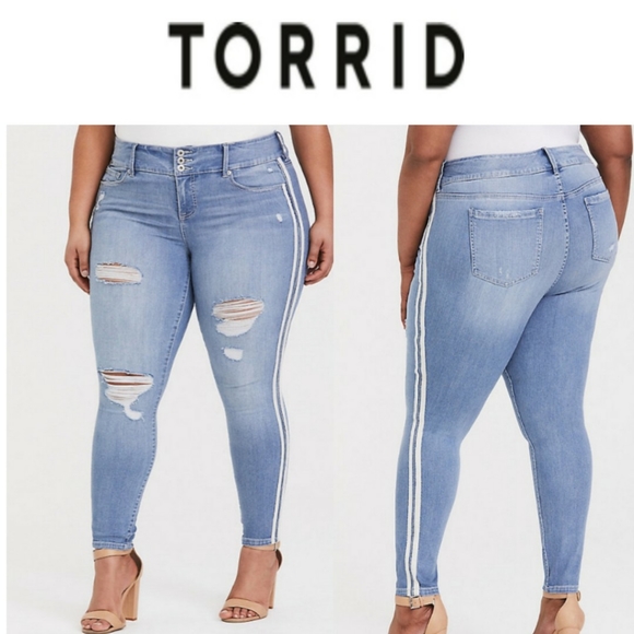 torrid Denim - NWT SZ 22R SIDE STRIPE JEGGING PREMIUM STRETCH